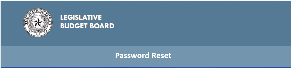Password reset banner
